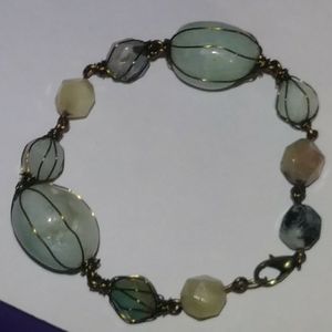 Wire Wrapped Amazonite Bracelet